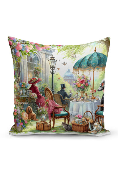 Bertille Home Husă de pernă cu imprimare digitală pe două fețe, seria Spring ...