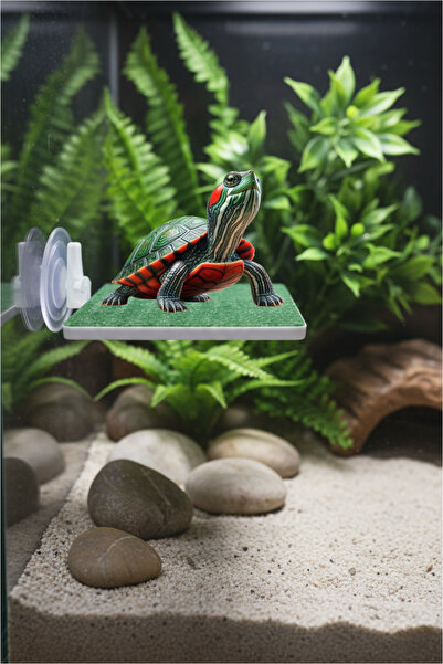 T×DEM Kaplumbaga Rampası Kaplumbağa Güneşlenme Platformu Su Seviyesinde Dinle...