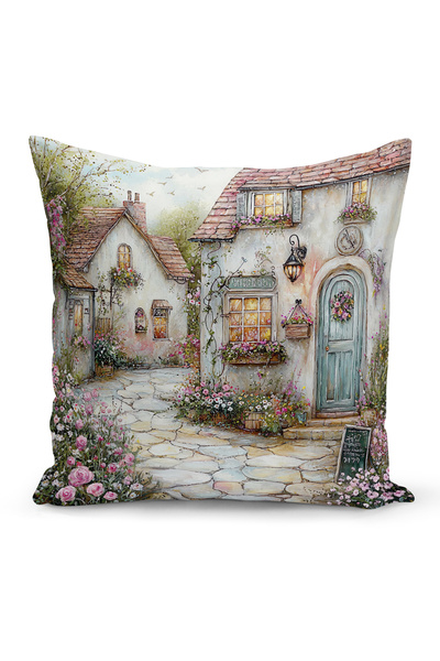 Bertille Home Ανοιξιάτικη Σειρά Κάλυμμα Μαξιλαριού Διπλής Όψης με Ψηφιακή Εκτ...