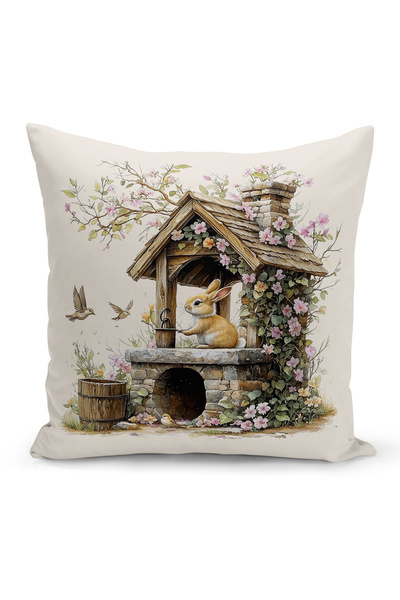 Bertille Home Ανοιξιάτικη Σειρά Κάλυμμα Μαξιλαριού Διπλής Όψης με Ψηφιακή Εκτ...