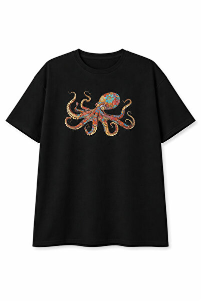 YRN COLLECTION Γυναικείο μπλουζάκι σε μαύρο και λευκό χρώμα, με στάμπα, βαμβα...