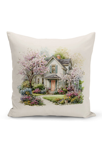 Bertille Home Husă de pernă cu imprimare digitală pe două fețe, seria Spring ...