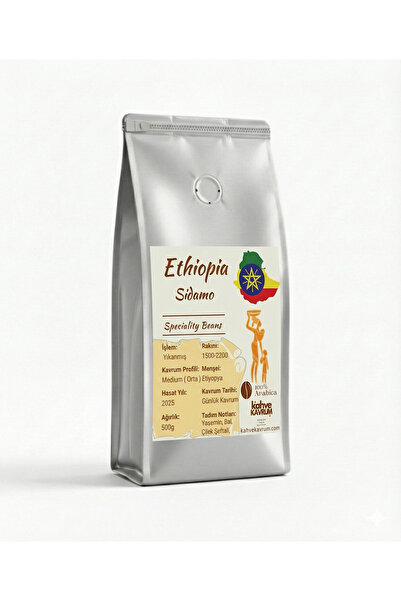 Kahve Kavrum Etiyopya Sidamo Yöresel Filtre ve Çekirdek Kahve (%100 Arabica) ...
