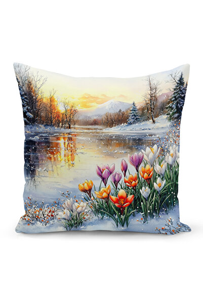 Bertille Home Ανοιξιάτικη Σειρά Κάλυμμα Μαξιλαριού Διπλής Όψης με Ψηφιακή Εκτ...