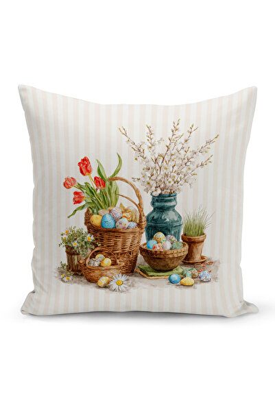Bertille Home Husă de pernă cu imprimare digitală pe două fețe, seria Spring ...