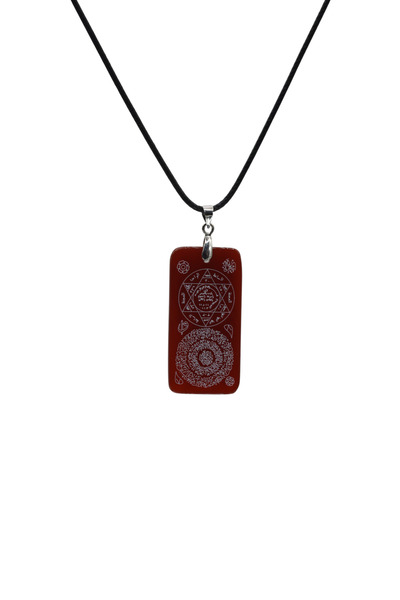 AYDESİA Prayer Handmade Red Agate Stone Pendant Spiritual Healing and Balance...