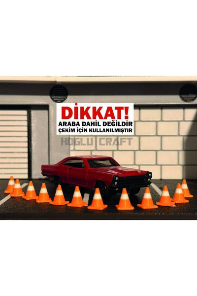 HOGLU CRAFT 1:64 Ölçek Diaroma Trafik Garaj Aksesuarları Duba Sarı (12 ADET)