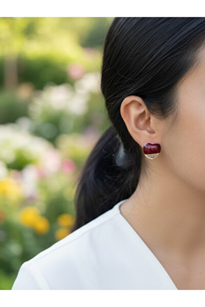 Leerybee أقراط صغيرة على شكل قلب بلونين، أقراط نسائية أنيقة يومية