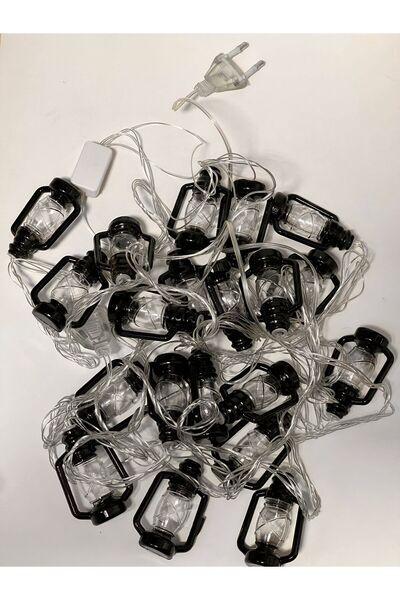 ozbience Renkli Fişli RGB Kardeşler İçin 4 Metre Ramazan Kandili Feneri