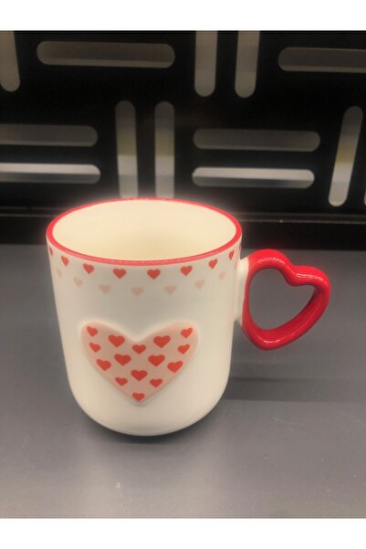 Romans كوب بورسلين بتصميم خاص على شكل قلب - 380 مل