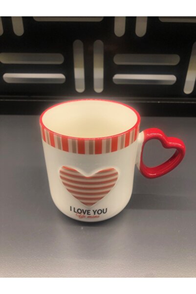 Romans كوب بورسلين بتصميم خاص على شكل قلب - 380 مل