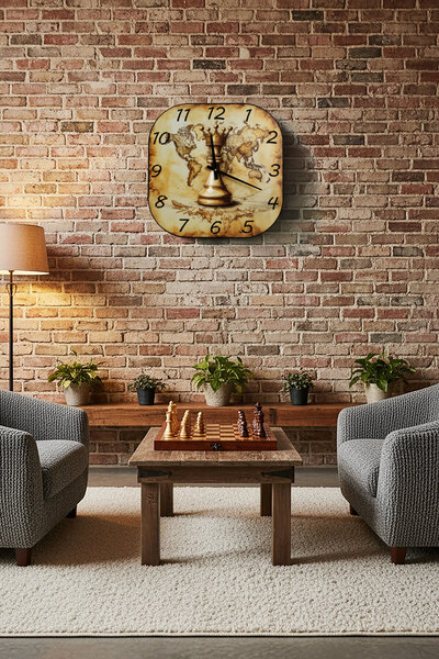 Satranç Medya World of Chess Duvar Saati