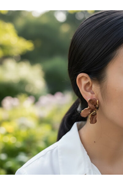 Leerybee Satin Textured Floral Figured Women's Earrings