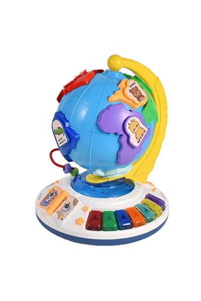 abero Jucărie interactivă glob pământesc cu sunete, lumini, puzzle și pian ed...
