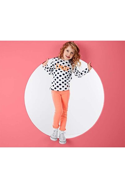 Tchibo بنطلون ضيق سادة للبنات، برتقالي نيون