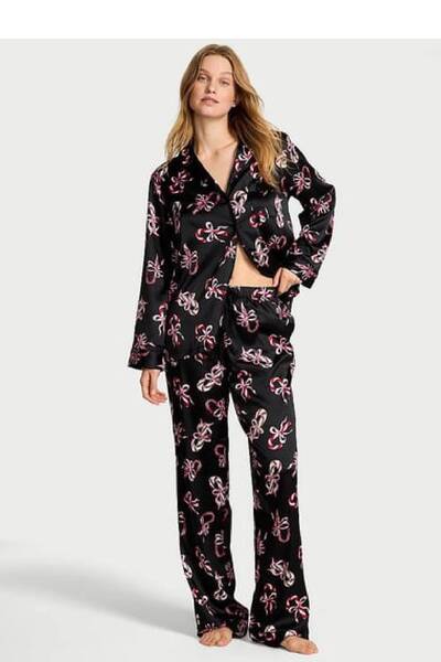 Victoria's Secret Shiny Satin Long Pajama Set St 11254141