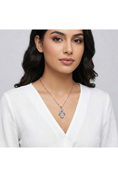 hesperides قلادة على شكل حجر رامسا ملون