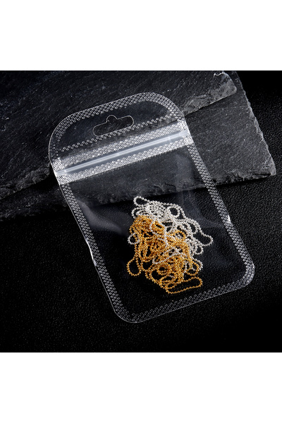 Choice LT01 3D Punk Alloy Golden Silver Nail Art Chain AB Nail Rhinestones-Mi...