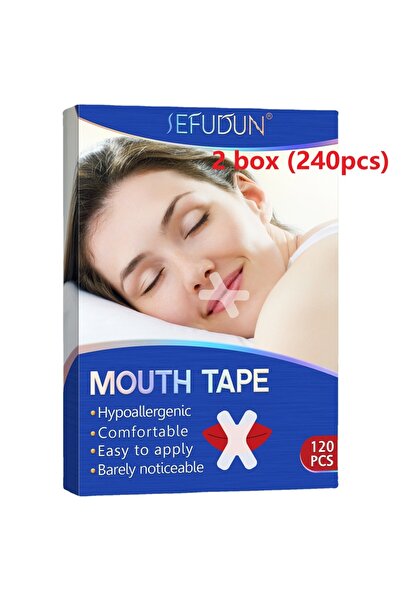 Choice1 علبتان (240 قطعة) 120/240 قطعة شريط لاصق للفم لعلاج الشخير وتحسين الت...