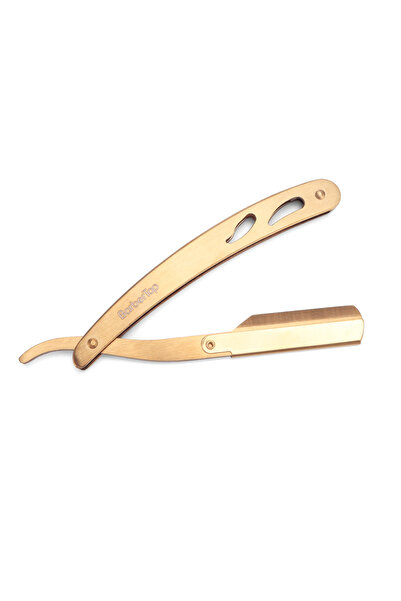 choice2 ماكينة حلاقة يدوية رجالية قابلة للطي من جولد باربر شوب، ذات حافة مستق...