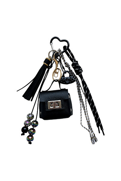 Choice 1PC Exquisite And Fashionable Y2k Black Handbag Pendant,Boy and Girl C...