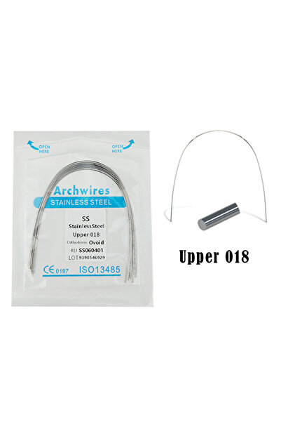 Choice30 018 أسلاك تقويم الأسنان العلوية 10 قطع من الفولاذ المقاوم للصدأ، دائ...