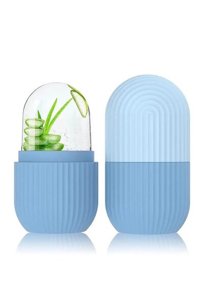 Choice قوالب مكعبات الثلج المصنوعة من السيليكون باللون الأزرق، أداة تدليك الو...