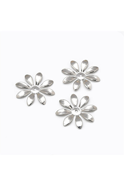 Choice1 Rhodium 30Pcs Gold/Rhodium/Bronze Tone Flower Bead Caps Metal Bead Ca...