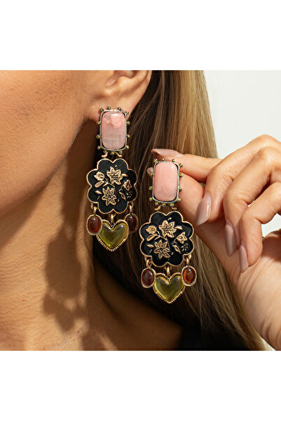 Choice Red B03902 Salircon 2026 New Vintage Luxury Flower Drop Earring Women ...