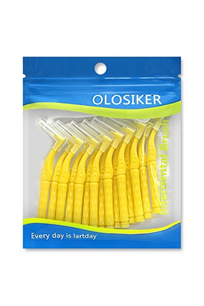 Choice1 فرشاة أسنان صفراء مشطوفة الحواف، مقاس 1.0-1.2 مم (صغير)، 15 قطعة، لتن...