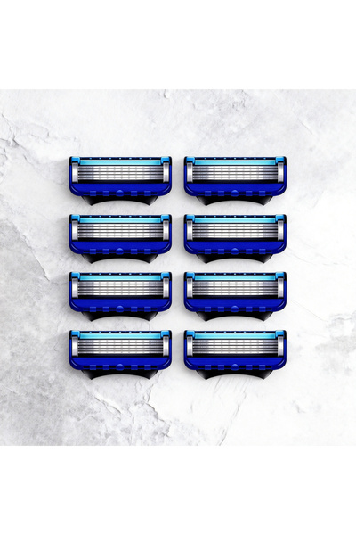 Choice3 ٨ شفرات حلاقة يدوية للرجال، رأس بديل، خمس طبقات، ثماني شفرات حلاقة مريحة