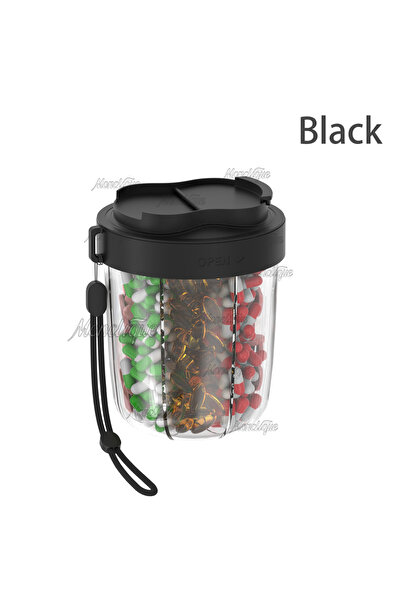 Choice7 علبة حبوب كبيرة لطيفة للسفر، بتصميم مانع للخلط، تحتوي على 7 أقسام، لو...