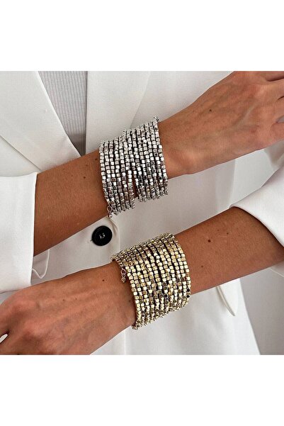 Choice Set KunJoe Vintage Multi Layer Wide Bracelet for Women Punk CCB Acryli...