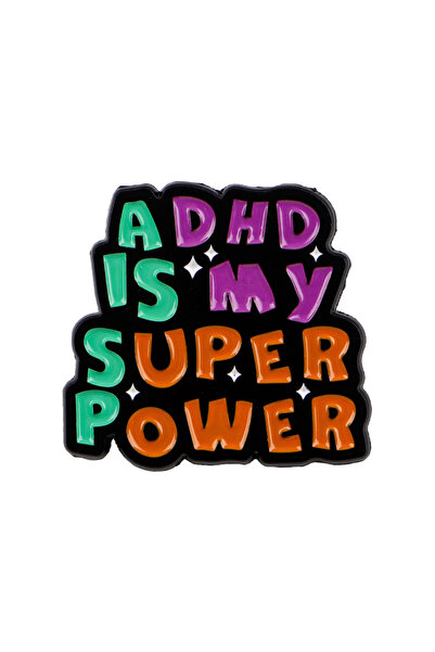 Choice 8 ADHD Awareness Enamel Pin Mental Health Quotes Brooch For Coat Women...