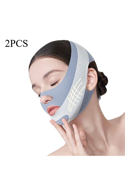 Choice1 قطعتان لشد الوجه مع ضمادة تنحيف الوجه على شكل حرف V أثناء النوم، لشد ...