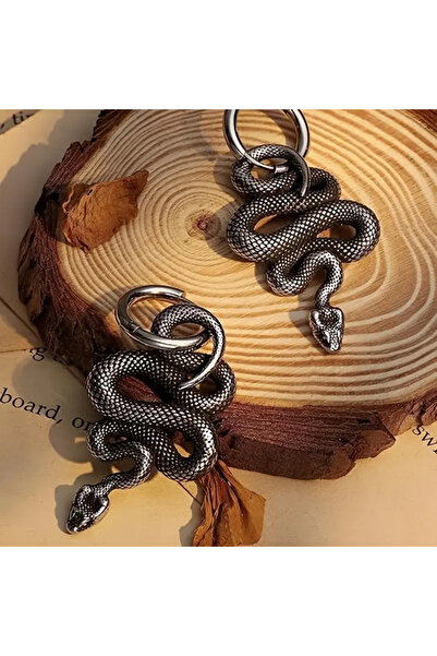 Choice black Gothic Snake Stud Earrings for Women, Black Dark Halloween Jewel...