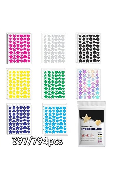 Choice1 794 قطعة، 397/794 قطعة، لصقات حب الشباب ثلاثية الأبعاد بسبعة ألوان عل...