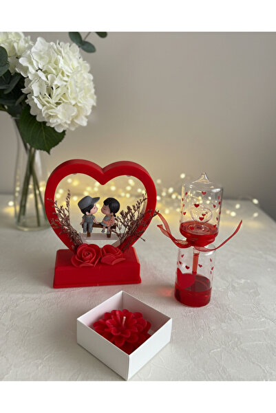 BBLCollection Sevgiliye Özel Romantik Hediye Seti – Müzikli Işıklı Kalp, Aşk ...