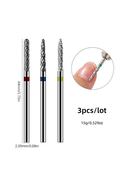 Choice9 KB26، 3 قطع، رؤوس مثقاب أظافر من كربيد التنجستن لإزالة الجلد الميت، م...