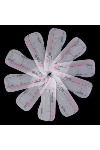 Choice 01 10PCS Women Eyebrow Card Reusable High Durability Eyebrow Stencil G...