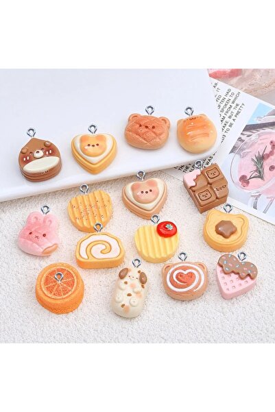 Choice 10pcs mix 10Pcs Simulation Cute Snacks Resin Charms For Jewelry Making...