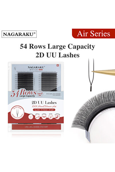 Choice1 رموش MIX7-15mm 0.07mm C NAGARAKU 54 صفًا على شكل حرف U YY 2D UU منسوج...