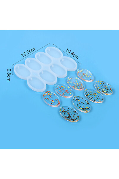 choice2 قالب سيليكون لصنع قلادات بيضاوية أو دائرية A2 (8/12 قطعة) من الراتنج،...