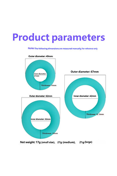 Choice B-a set 3 Sizes Decompression Rings Wrist Joint Expansion Finger Stren...