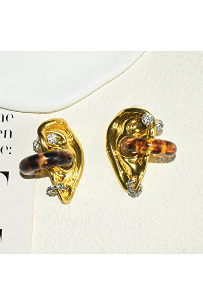 Choice gold New Exaggerated Alloy Ear's Shaped Dangle Earrings for Women Jewe...