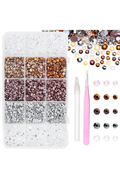 Choice Coffee Series 12000 Pcs Resin Jelly Rhinestones for Nail Art Crafting,...