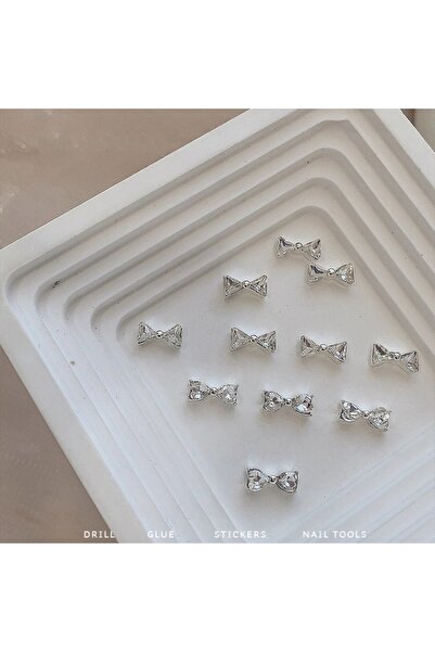 Choice 4.5 × 9 مم، 10 قطع، فيونكة جديدة لتزيين الأظافر، فيونكة ماسية، زينة أظ...