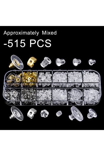 Choice B-OT0075-B 1 Box (About 290/515/520pcs) Silicone Earring Backs Plug So...