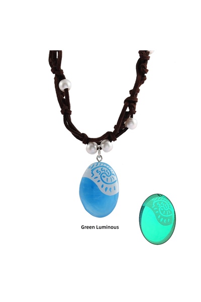 Choice قلادة موانا الخضراء المضيئة، قطعة واحدة، مناسبة للتنكر، مصنوعة يدويًا ...