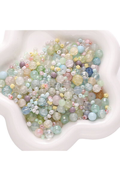 Choice 90g random color style 90g 3-12mm Mixed Size Cnady Color Glass Beads L...